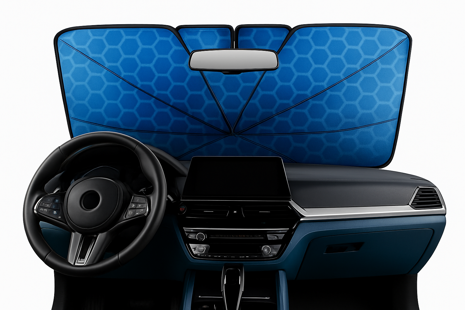Upgraded Windshield Sun Shade for Car Heat Insulation Sun Protection Cover UPF50+ UV Blocking Auto Sunshade Umbrella