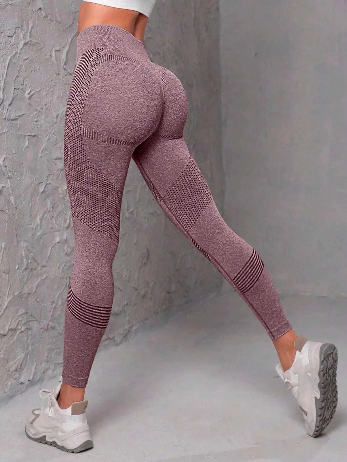 Seamless Sports Leggings-khaki / XL
