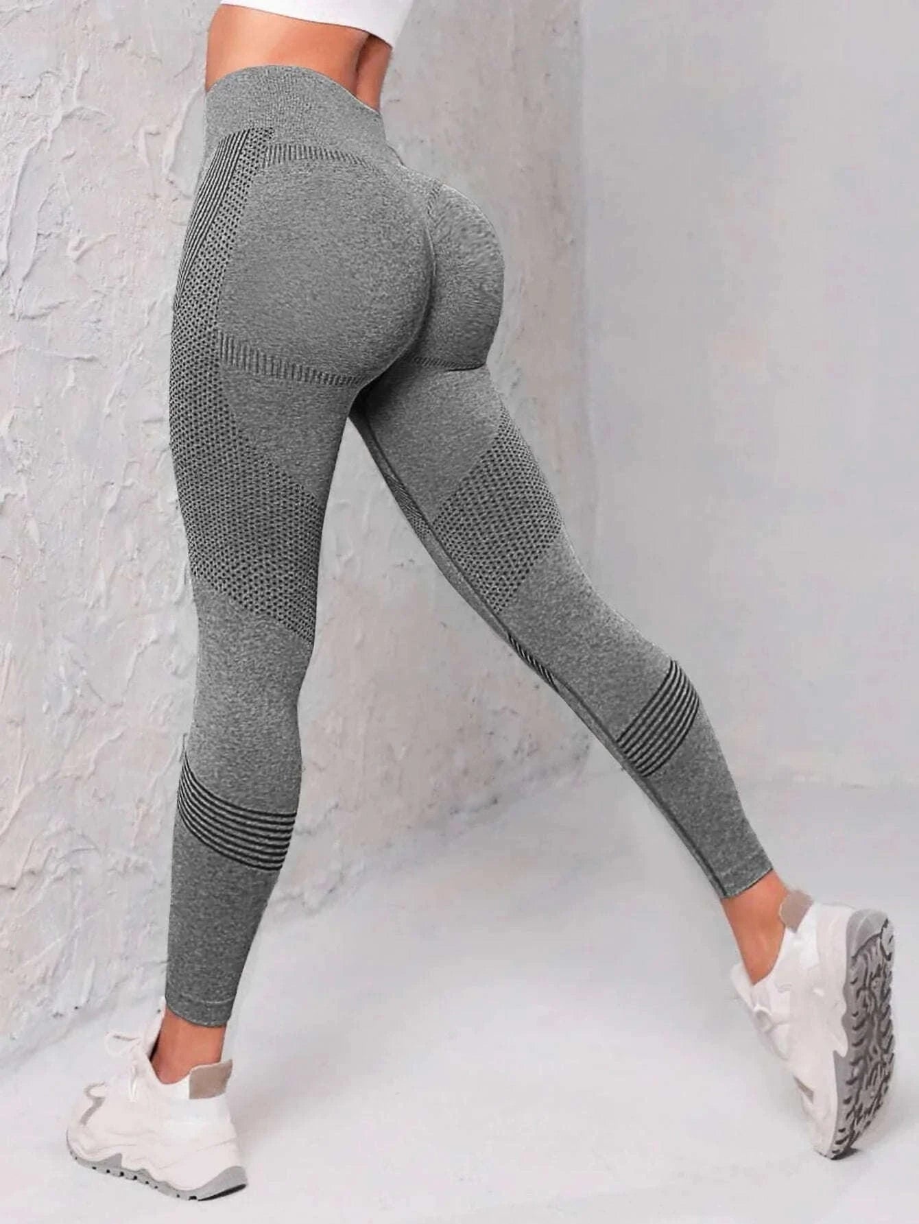 Seamless Sports Leggings-khaki / XL