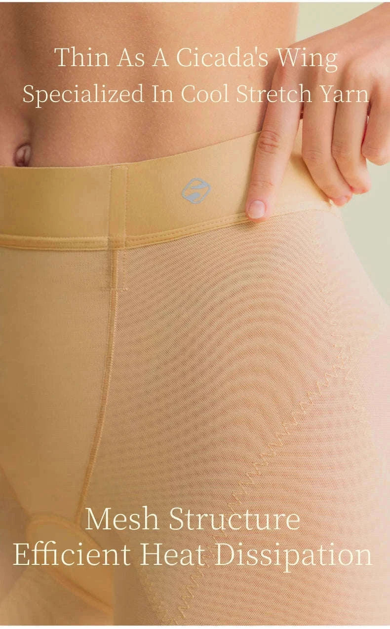 Seamless Tummy Control Shaper Shorts for Women (Thin, Firm Hold)-Summer-Black-N162 / S