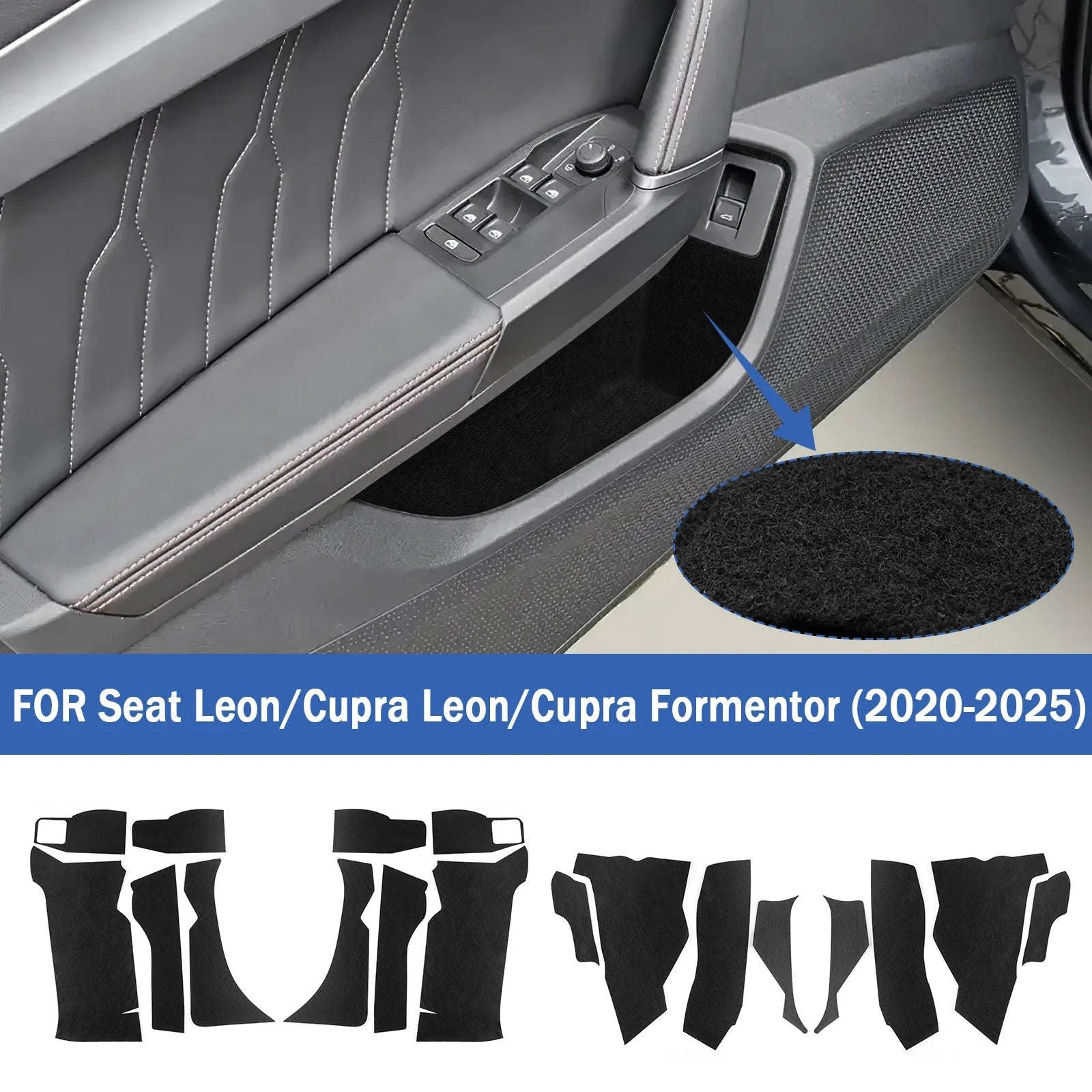 Seat Leon Cupra Formentor Interior Map Pocket Sticker Trim-Polyester sticker / Germany