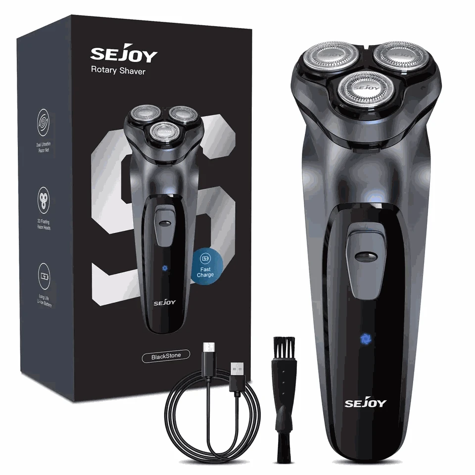Sejoy Rechargeable Electric Razor for Men-Blue / United States
