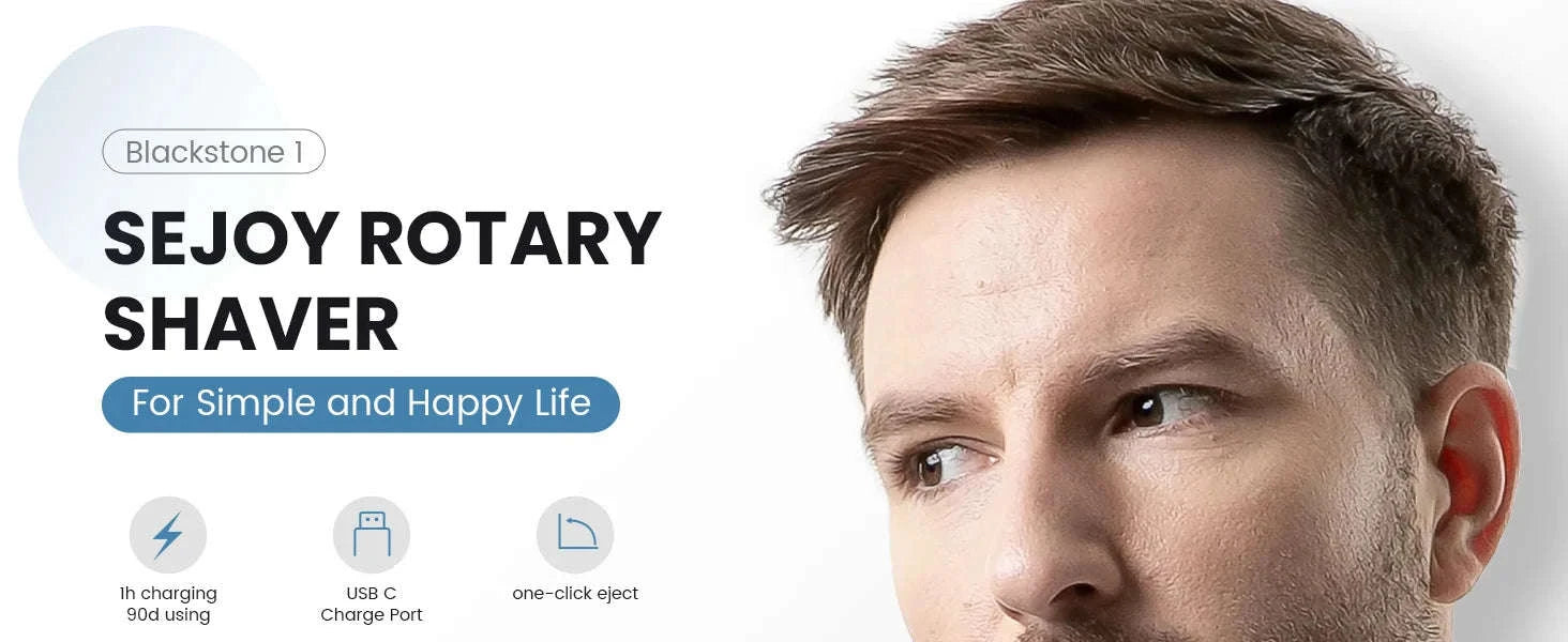 Sejoy Rechargeable Electric Razor for Men-Blue / United States