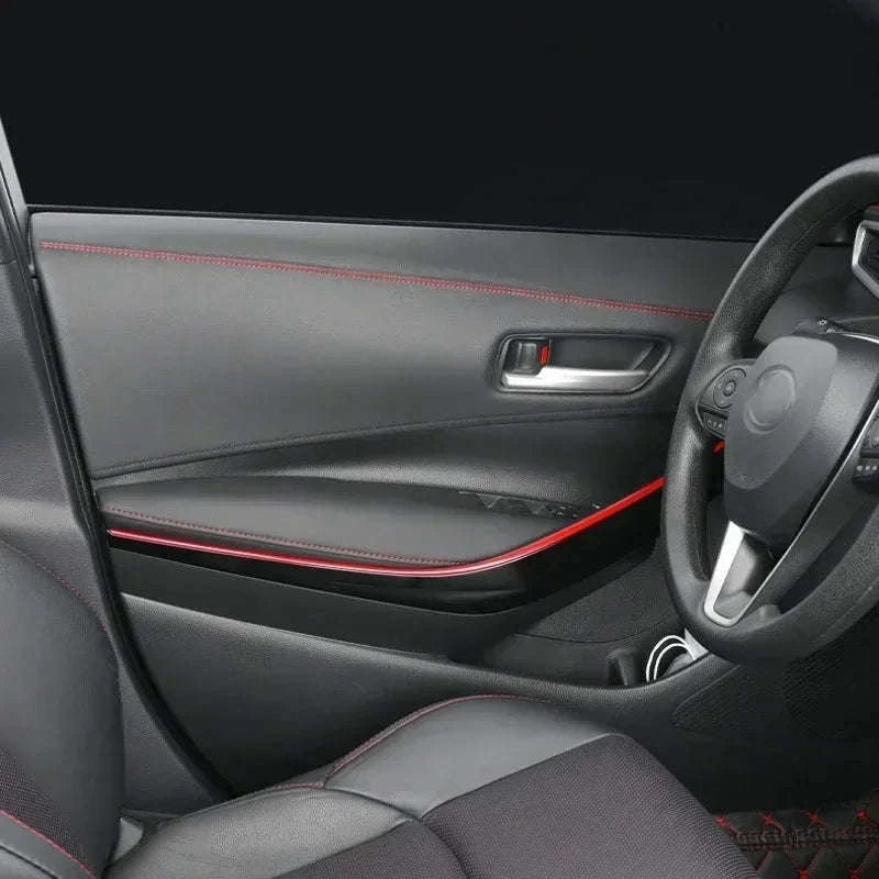 Self-Adhesive Car Interior Trim Line for Doors and Dashboard-Germany / Red / 100CM