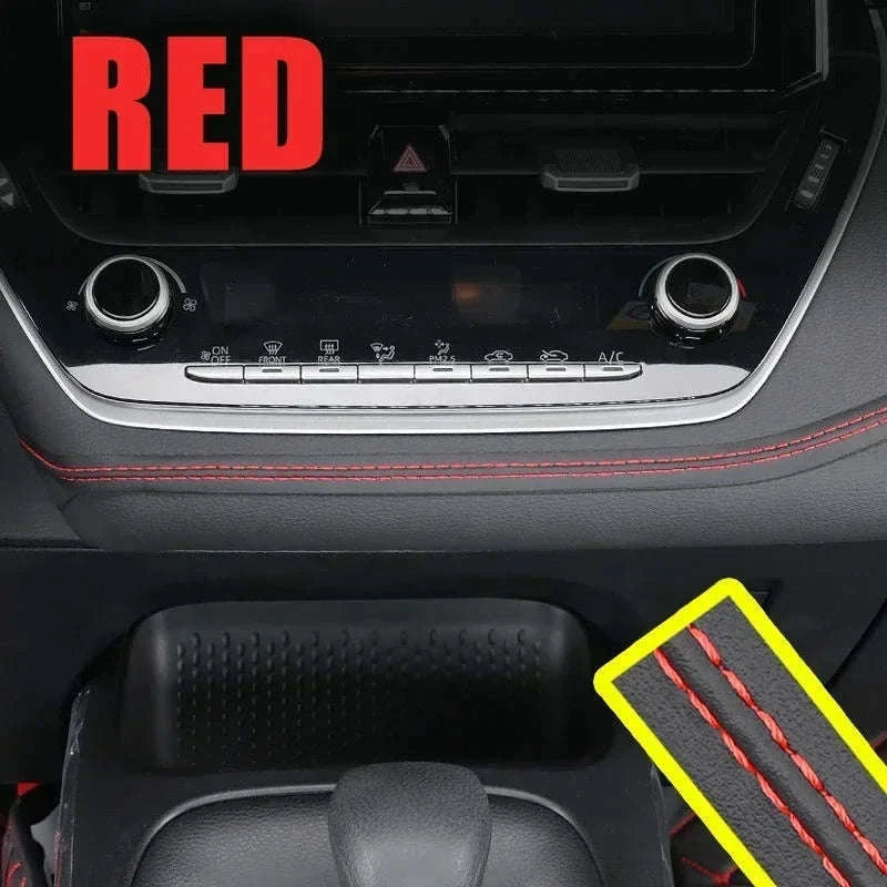 Self-Adhesive Car Interior Trim Line for Doors and Dashboard-Germany / Red / 100CM