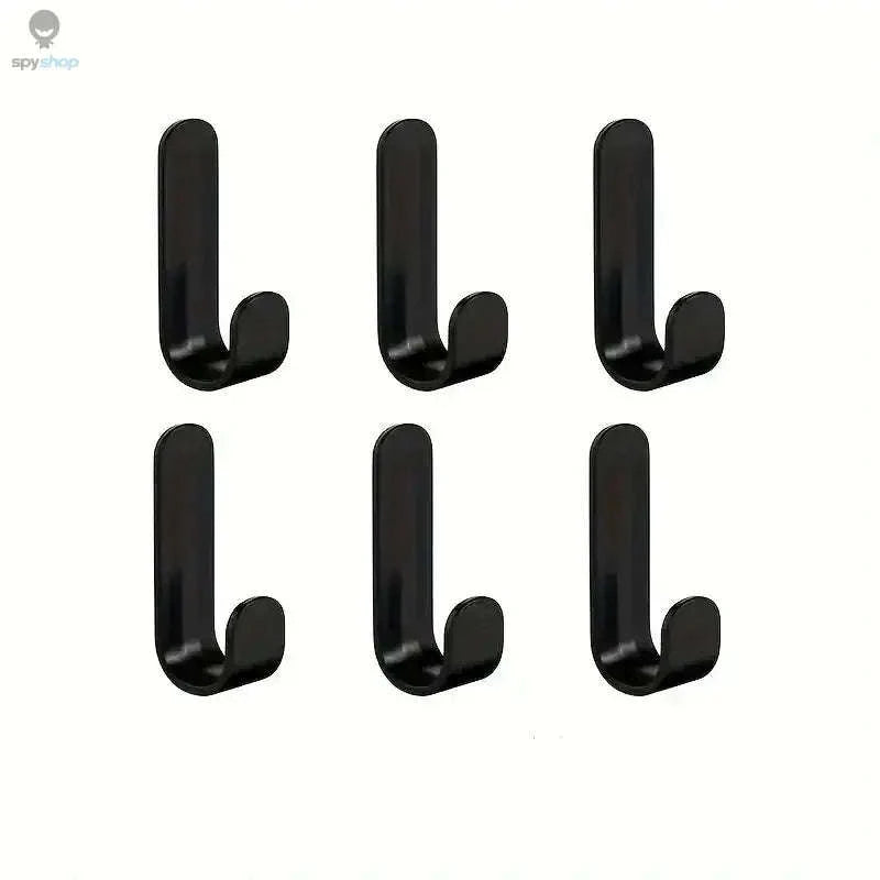 Self-Adhesive J-Hooks – Waterproof, Damage‑Free Wall Organization (6-Pack)-6PCS