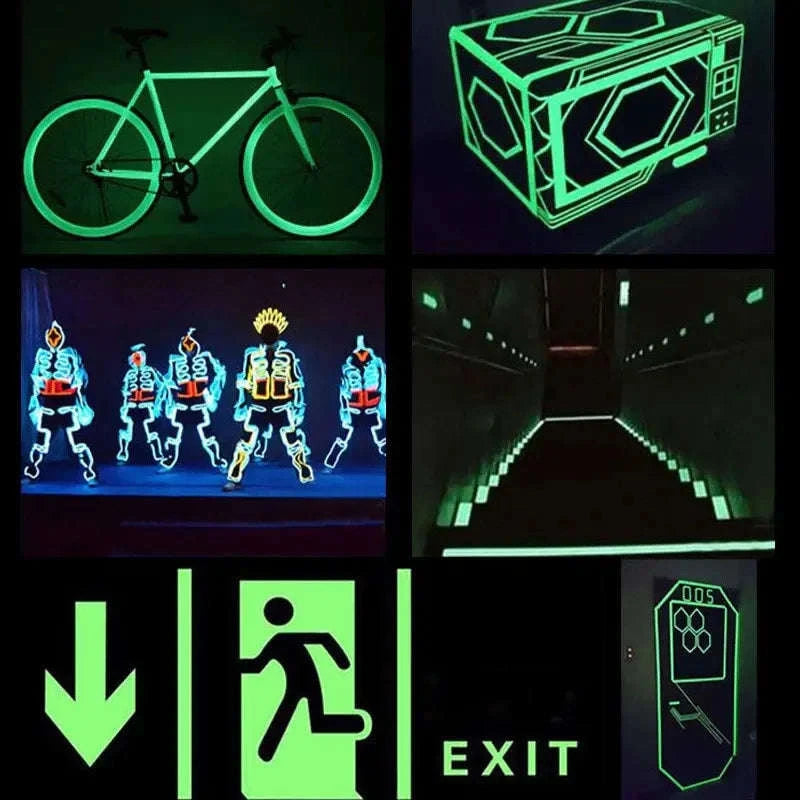 Self-Adhesive Luminous Safety Tape-blue 3cmx3m