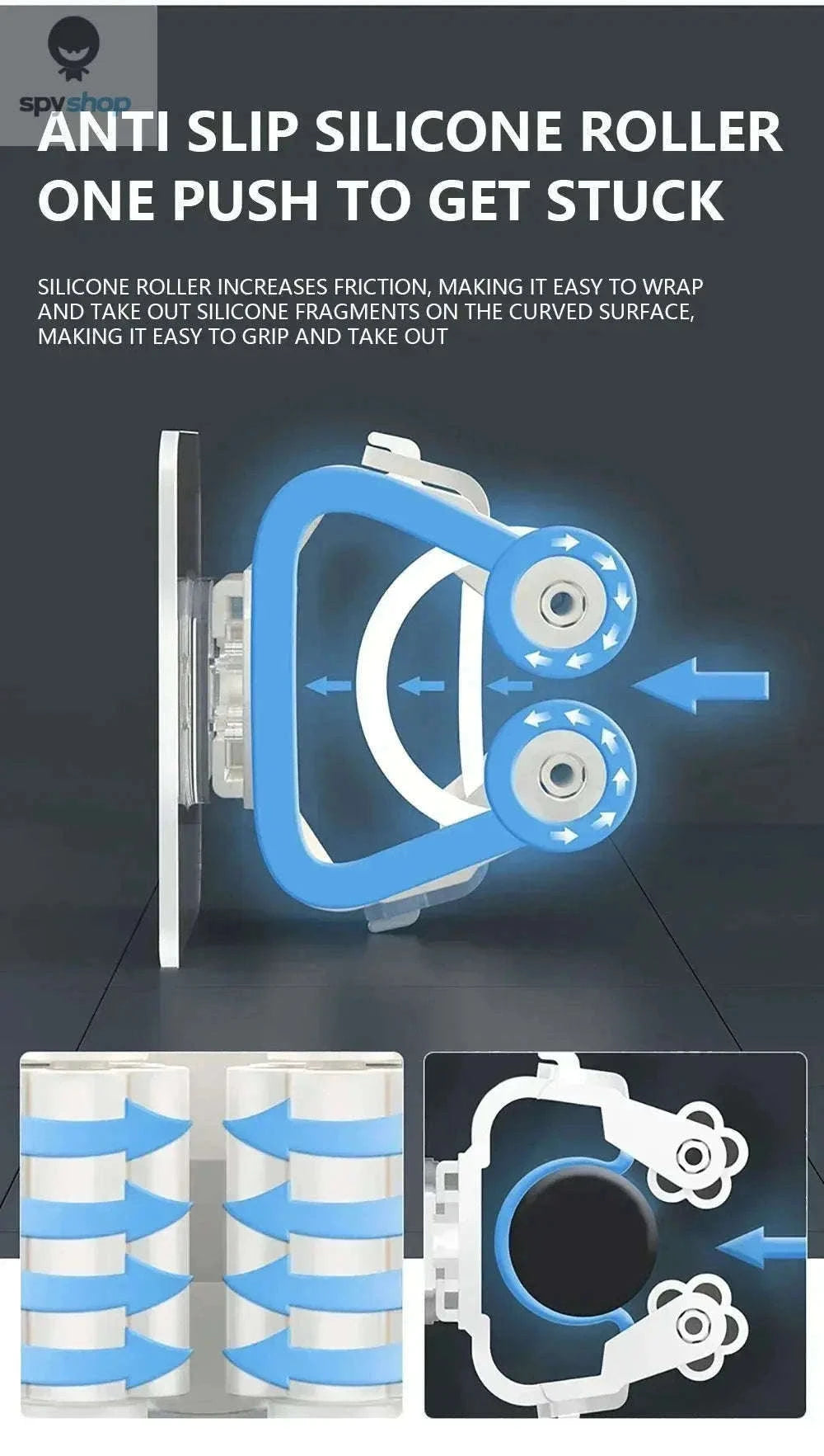 Self-Adhesive Mop Holder Wall-Mounted Organizer for Tools-15pcs- White