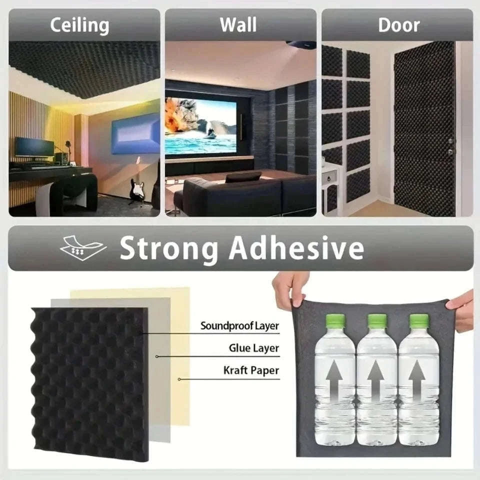 Self Adhesive Soundproofing Insulation Cotton-100x25x2cm