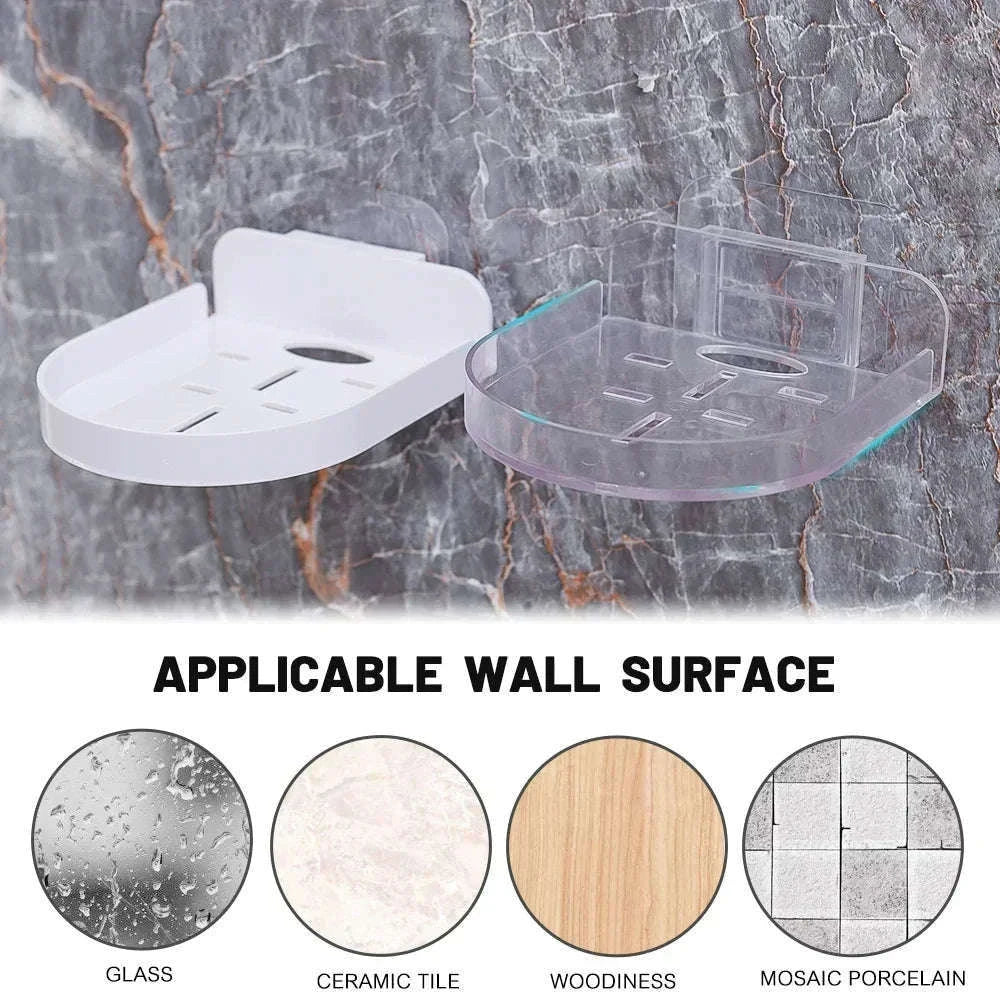 Self-Adhesive Wall Mount Shelf for Security Cameras & Baby Monitors-2X Clear