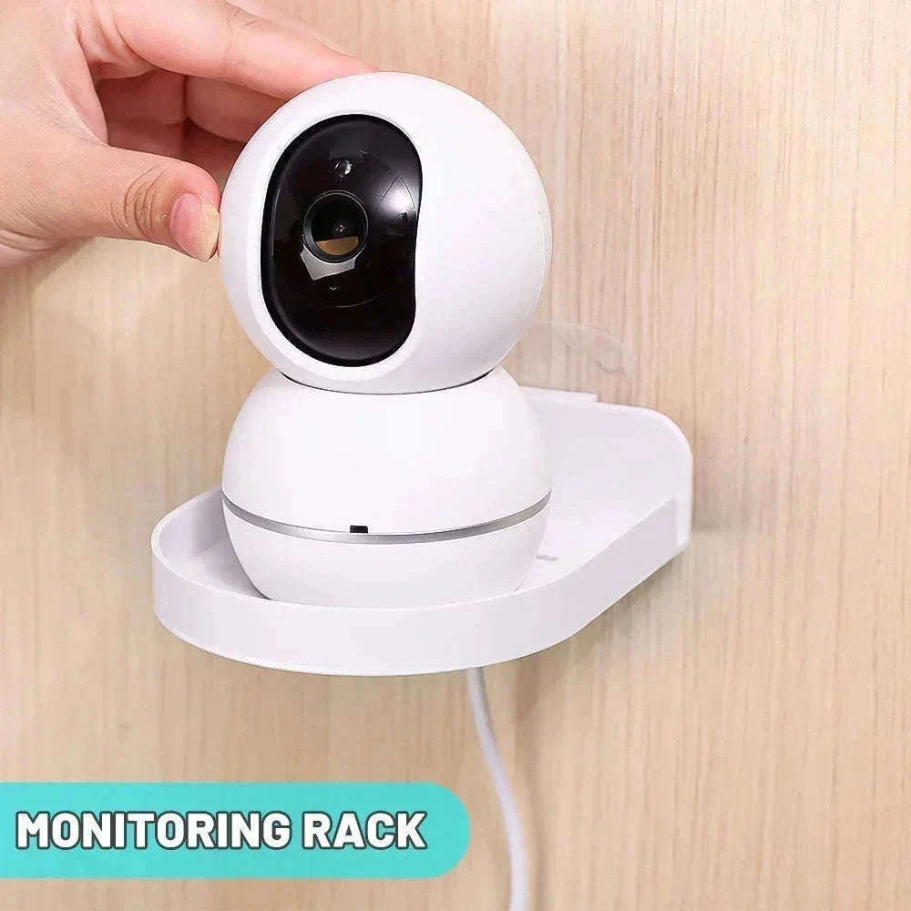 Self-Adhesive Wall Mount Shelf for Security Cameras & Baby Monitors-2X Clear