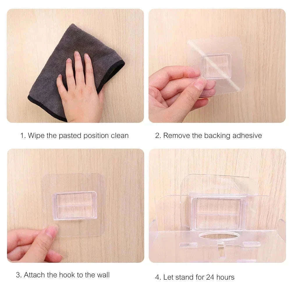 Self-Adhesive Wall Mount Shelf for Security Cameras & Baby Monitors-2X Clear