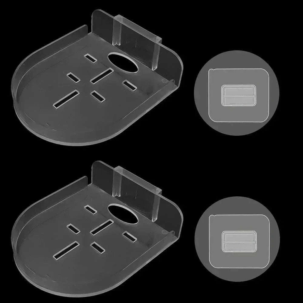 Self-Adhesive Wall Mount Shelf for Security Cameras & Baby Monitors-2X Clear