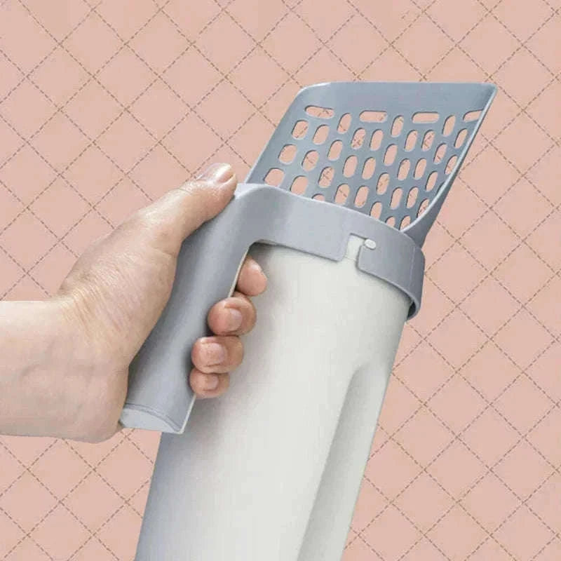 Self-Cleaning Cat Litter Scoop with Built-In Waste Bin-XXXS / a set