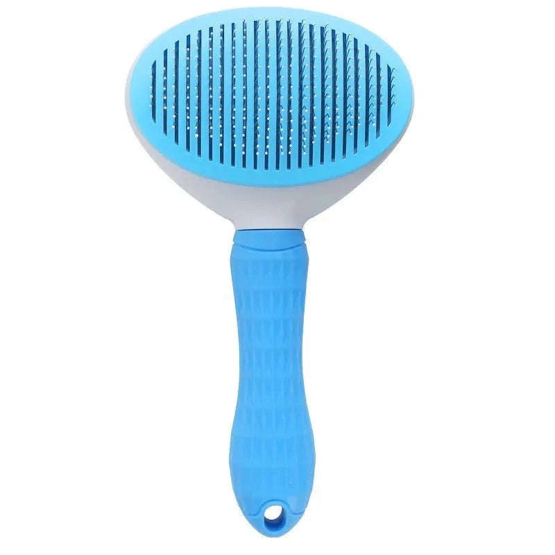 Self-Cleaning Pet Brush & Comb-Blue