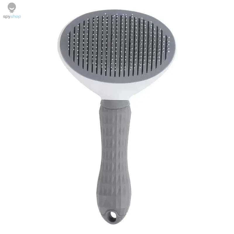 Self-Cleaning Pet Brush – Easy Grooming for a Healthier, Happier Coat-Gray