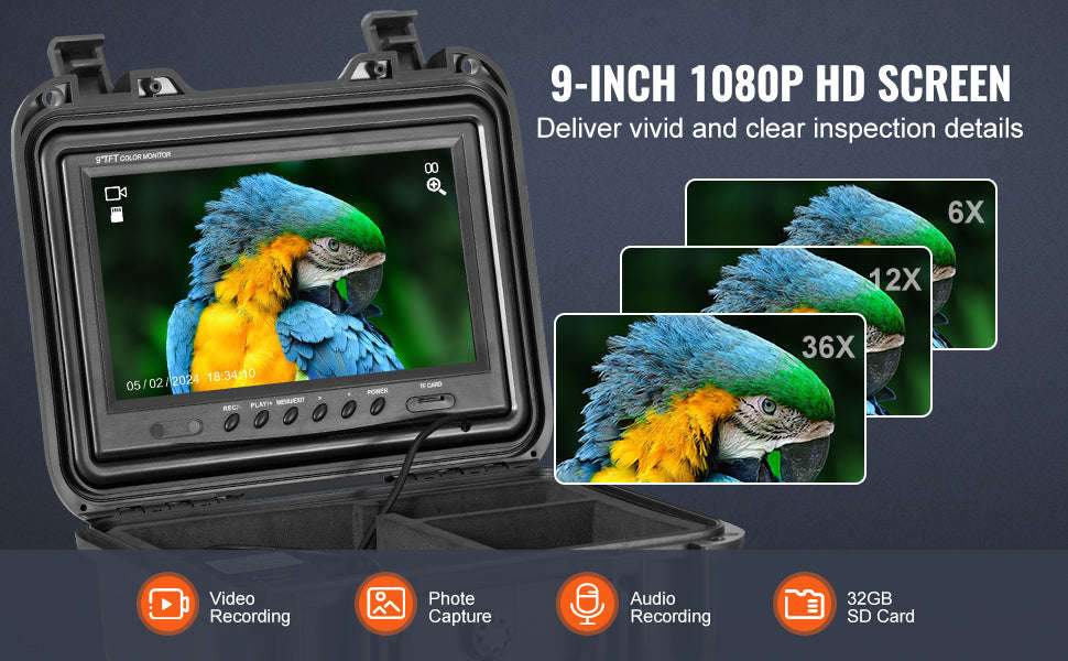 Self-Leveling Sewer Camera with 9-inch HD Screen-50M / Poland