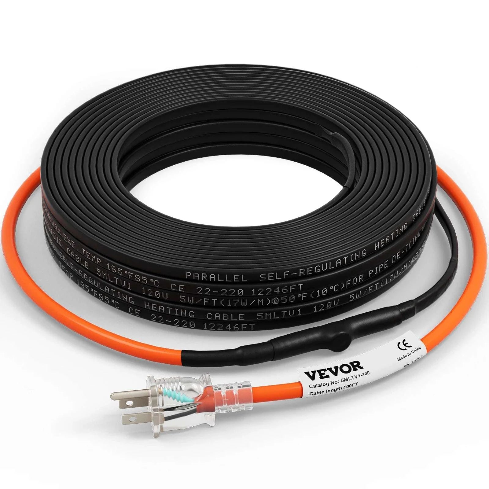 Self-Regulating Pipe Heating Cable for Freeze Protection 24–120ft-24FT / United States
