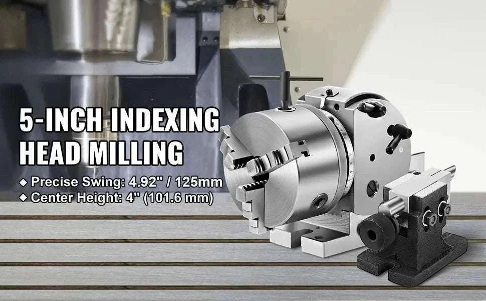 Semi-Universal Dividing Head 4"/5" 3-Jaw Chuck Milling Indexer Set-With 4In 3-Jaw Chuck / spain
