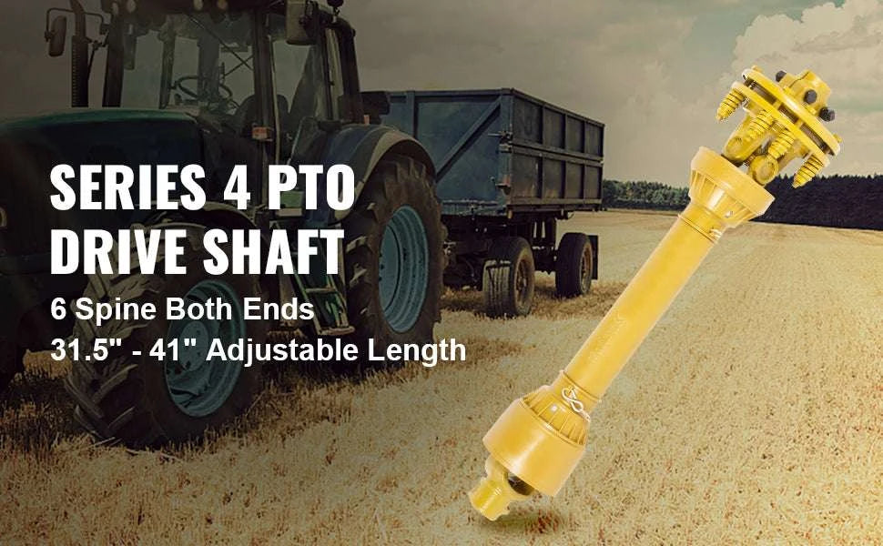 Series 4 PTO Shaft 1-3/8" 6 Spline Adjustable 31.5"–41"-YELLOW / 1050 mm / United States