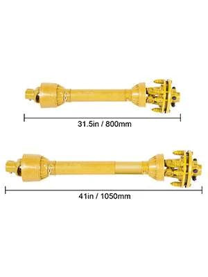 Series 4 PTO Shaft 1-3/8" 6 Spline Adjustable 31.5"–41"-YELLOW / 1050 mm / United States