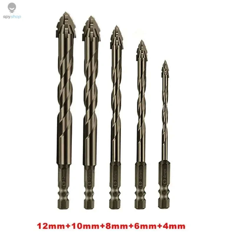Serrated Eccentric Drill Bit – Four-Edge Precision for Tile, Glass & Hard Materials-4 PCS And Box