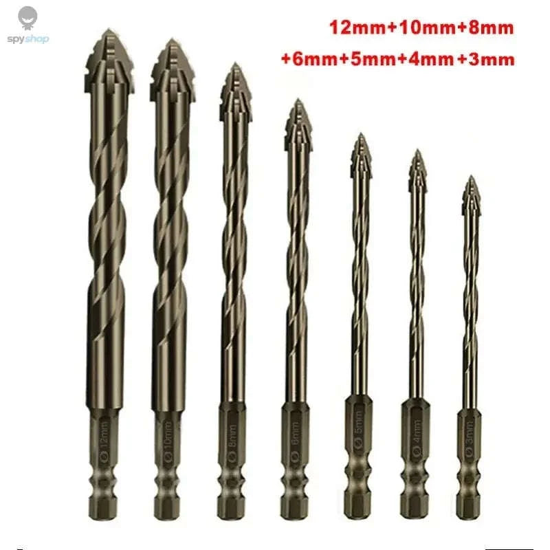 Serrated Eccentric Drill Bit – Four-Edge Precision for Tile, Glass & Hard Materials-4 PCS And Box