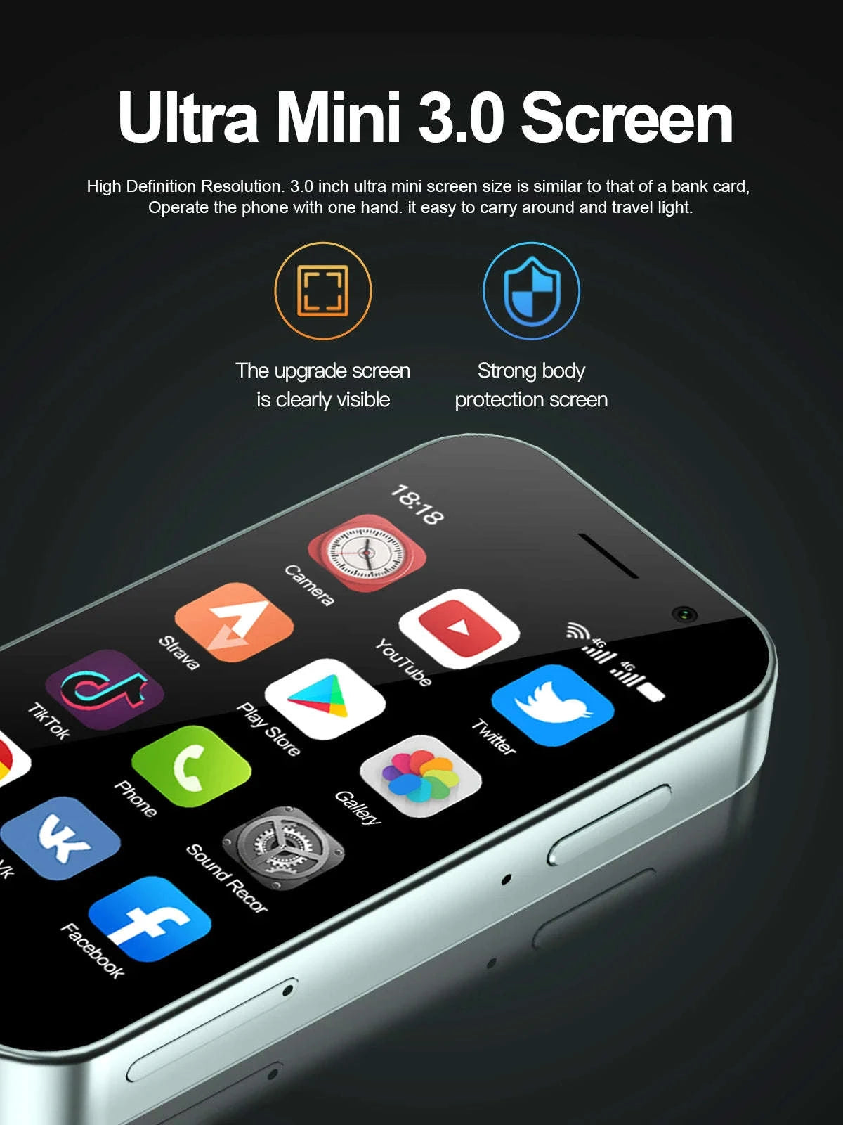 SERVO KING 9000 Mini Smartphone with 3.0" HD Display-PURPLE / 16g / 4G LTE Cellular|2 G