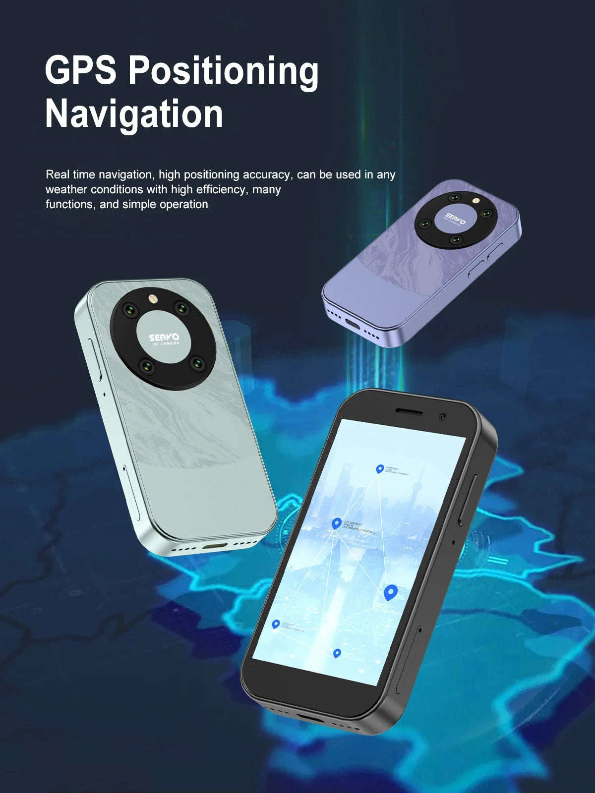 SERVO KING 9000 Mini Smartphone with 3.0" HD Display-PURPLE / 16g / 4G LTE Cellular|2 G