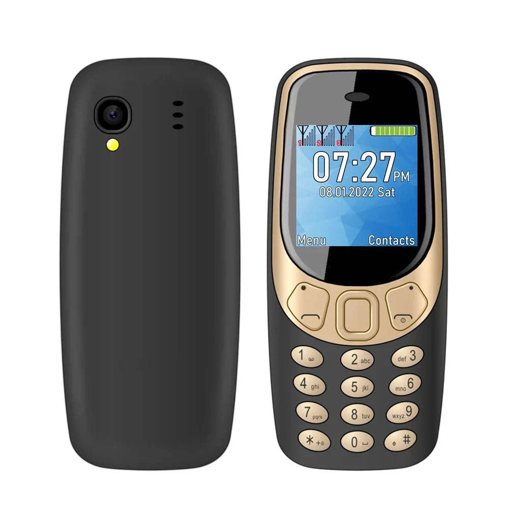SERVO Mini GSM Phone Bluetooth Dialer & Call Recorder-Q3308 Blue