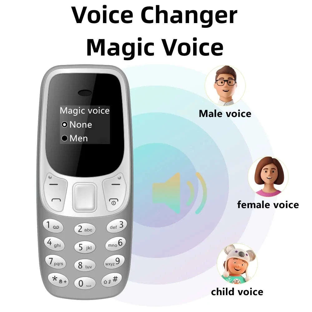 SERVO Mini GSM Phone Bluetooth Dialer & Call Recorder-Q3308 Blue