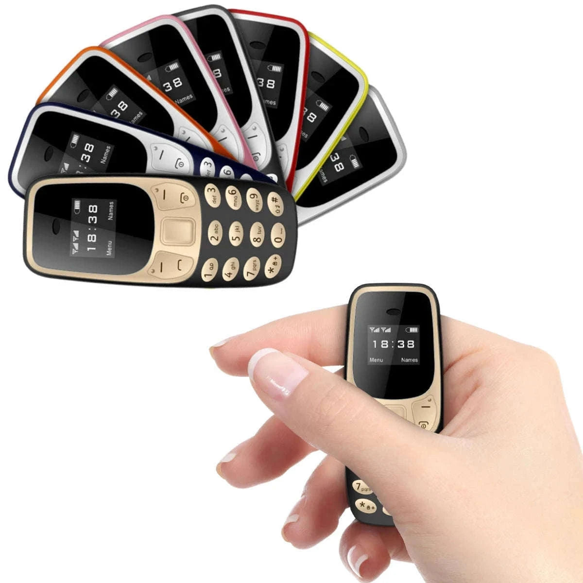 SERVO Mini GSM Phone with Bluetooth Dialing & Call Recording-Q3308 Blue