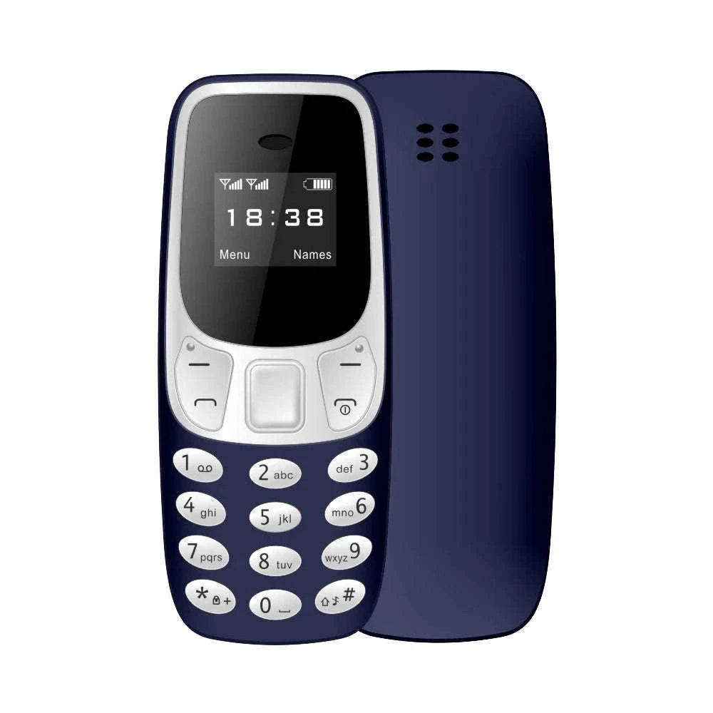 SERVO Mini GSM Phone with Bluetooth Dialing & Call Recording-Q3308 Blue