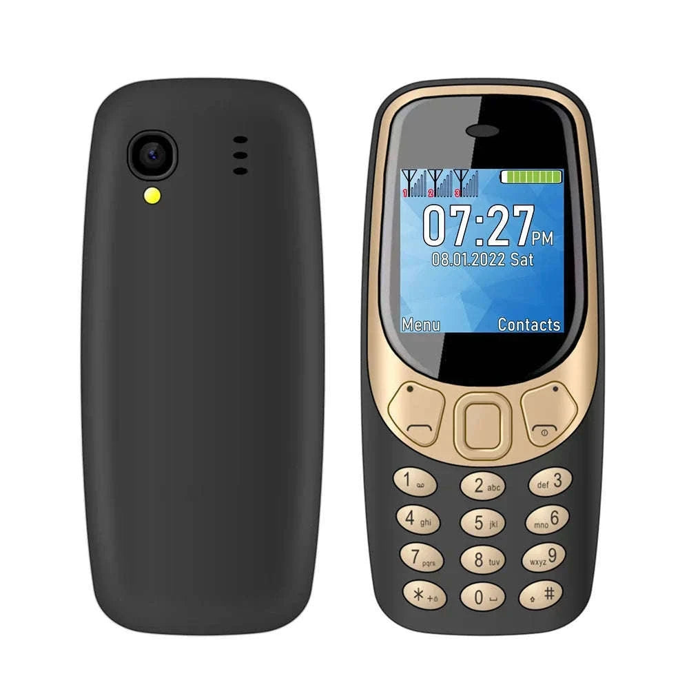 SERVO Mini GSM Phone with Bluetooth Dialing & Call Recording-Q3308 Blue