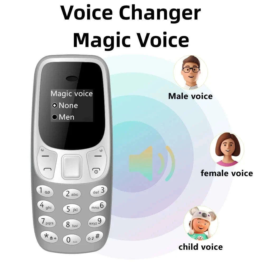 SERVO Mini GSM Phone with Bluetooth Dialing & Call Recording-Q3308 Blue
