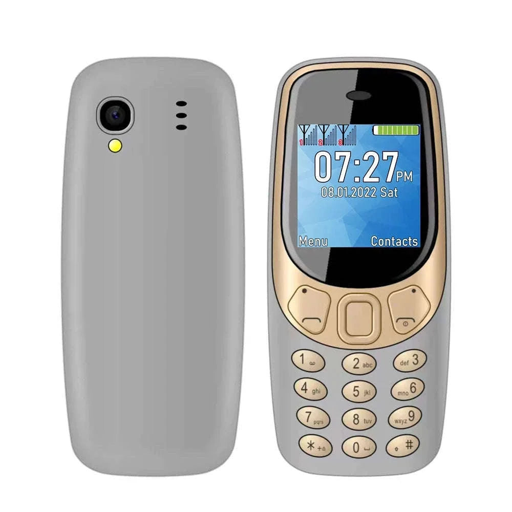 SERVO Mini GSM Phone with Bluetooth Dialing & Call Recording-Q3308 Blue
