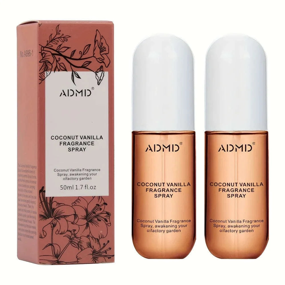 Set of 2 Coconut Perfume Sprays for Hair & Body-50 ml Each