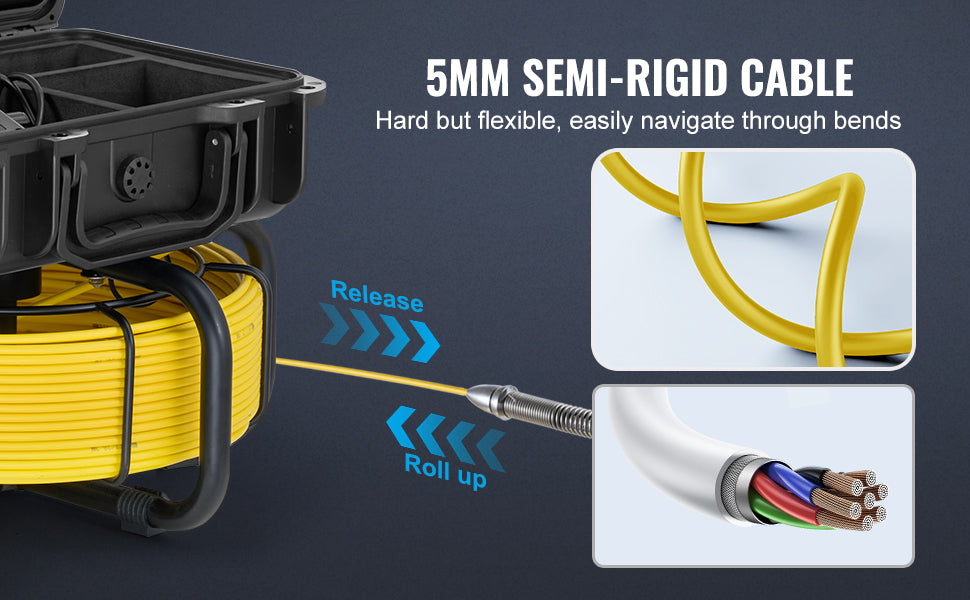 Self-Leveling Sewer Camera with 9-inch HD Screen