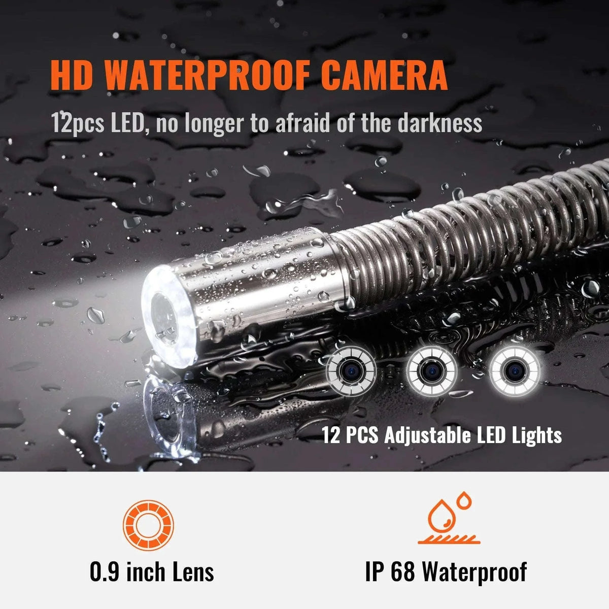 Sewer Camera with 512Hz Locator and 9" Display-9 inch Screen 91M / spain