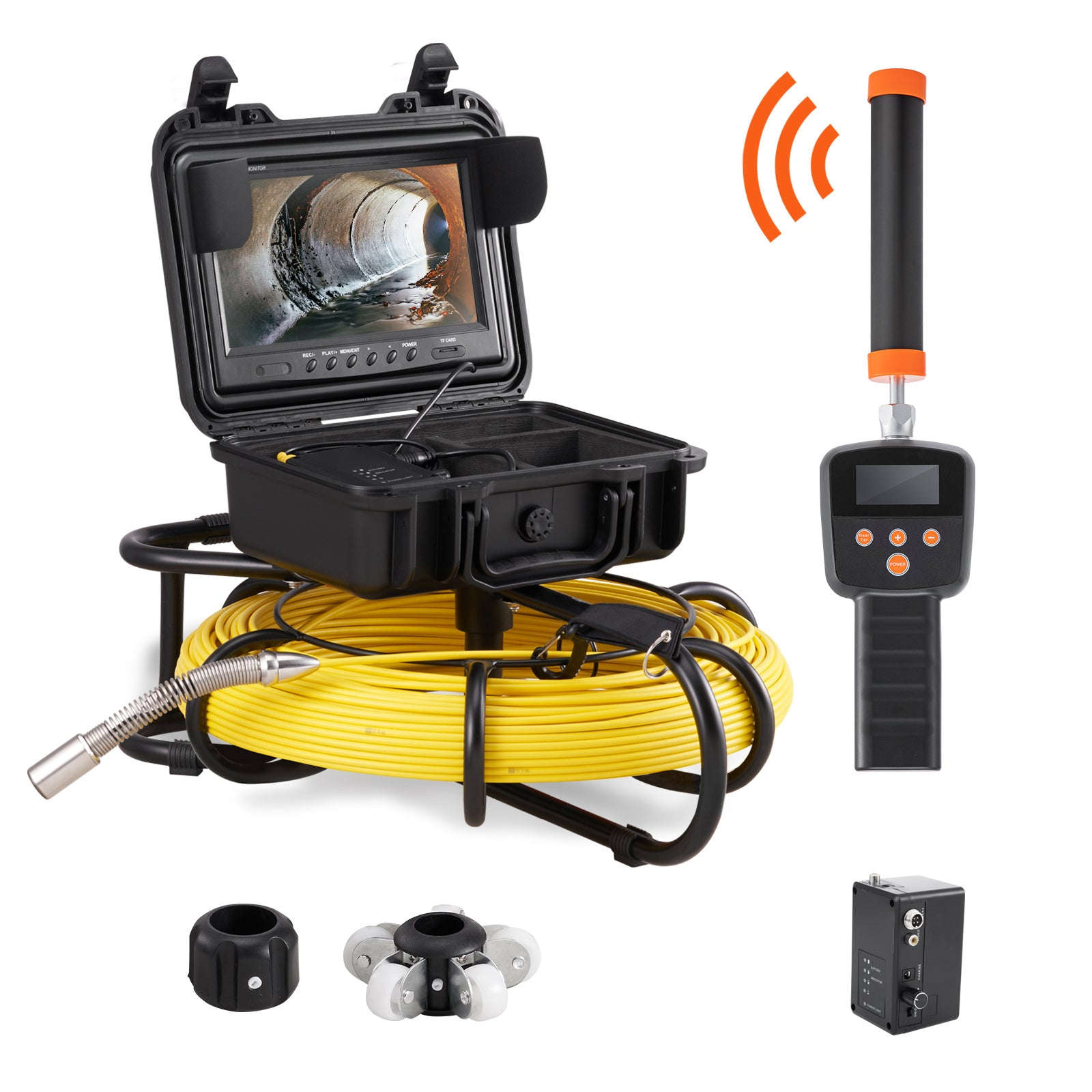Sewer Camera with 512Hz Locator and 9" Inspection Display-9 inch Screen 91M / spain