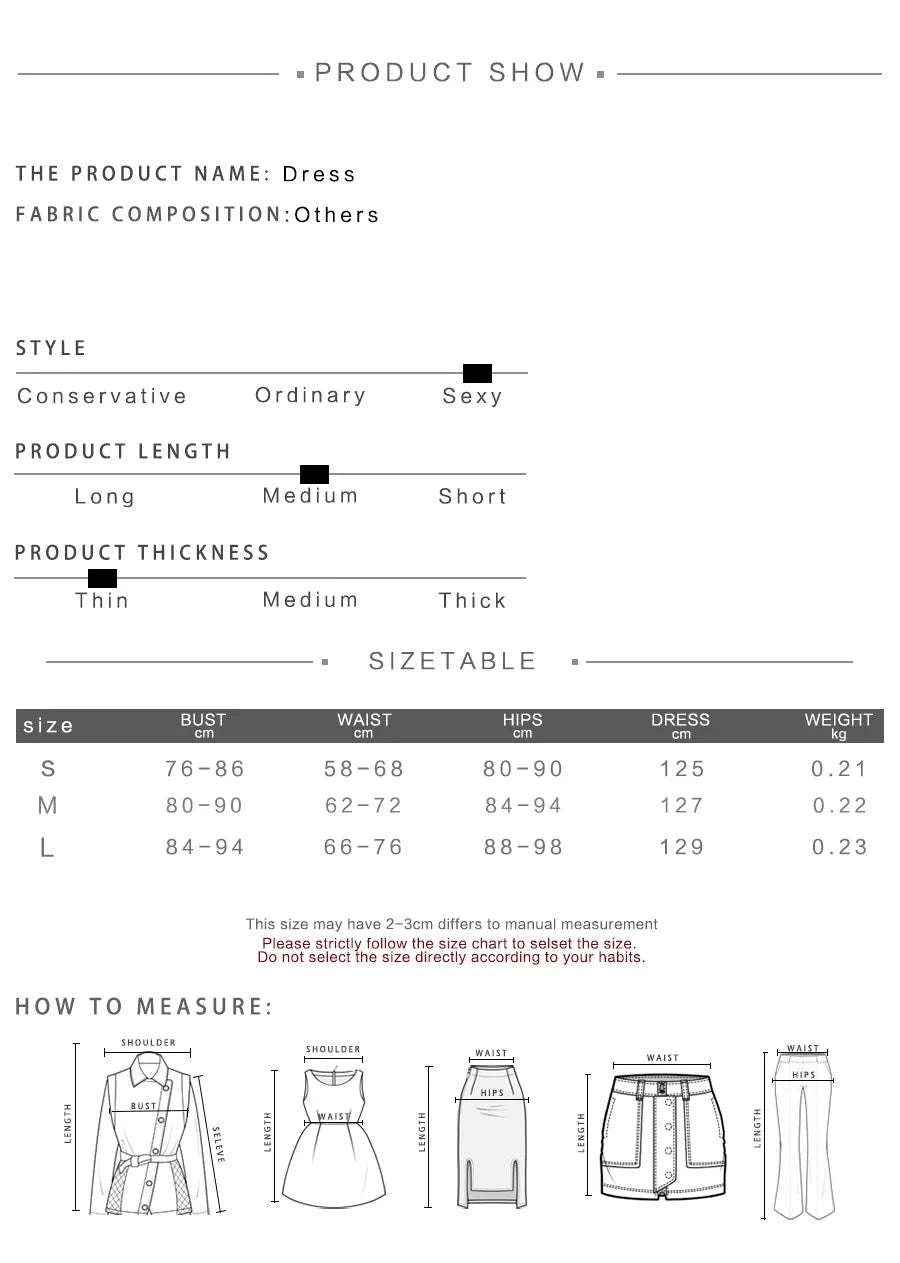 Sexy Bodycon Summer Dress-red / L