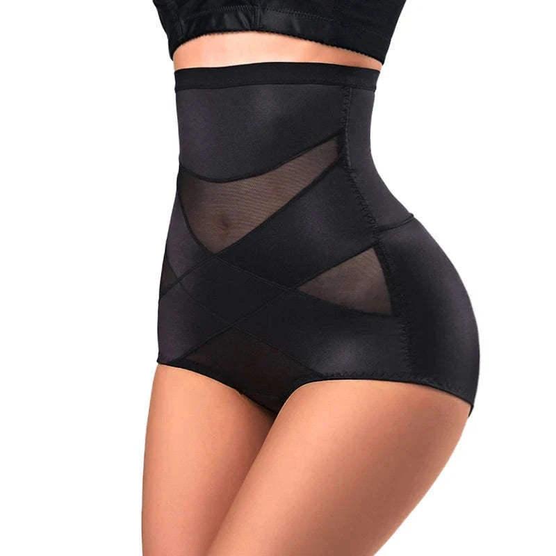 Sexy Cross Body Shaper High Waist Panties-M / Skin