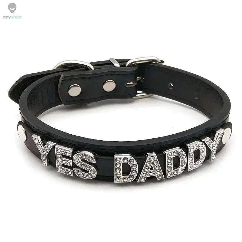 Sexy Rhinestone Letter Choker with Custom Sparkle-Small (27cm-35cm) / GOOD GIRL