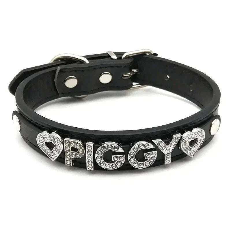 Sexy Rhinestone Letter Choker with Custom Sparkle-Small (27cm-35cm) / GOOD GIRL
