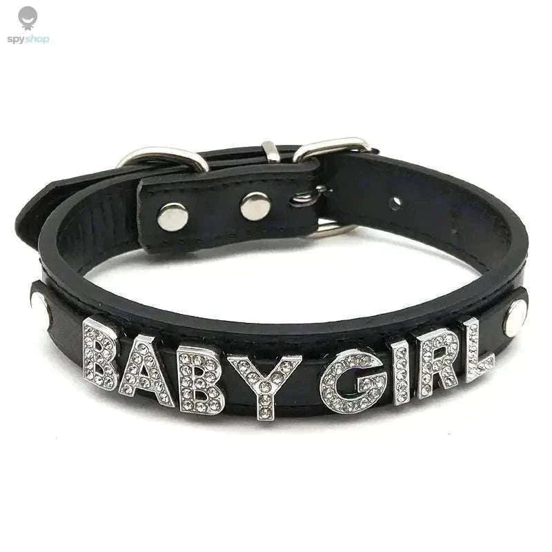 Sexy Rhinestone Letter Choker with Custom Sparkle-Small (27cm-35cm) / GOOD GIRL