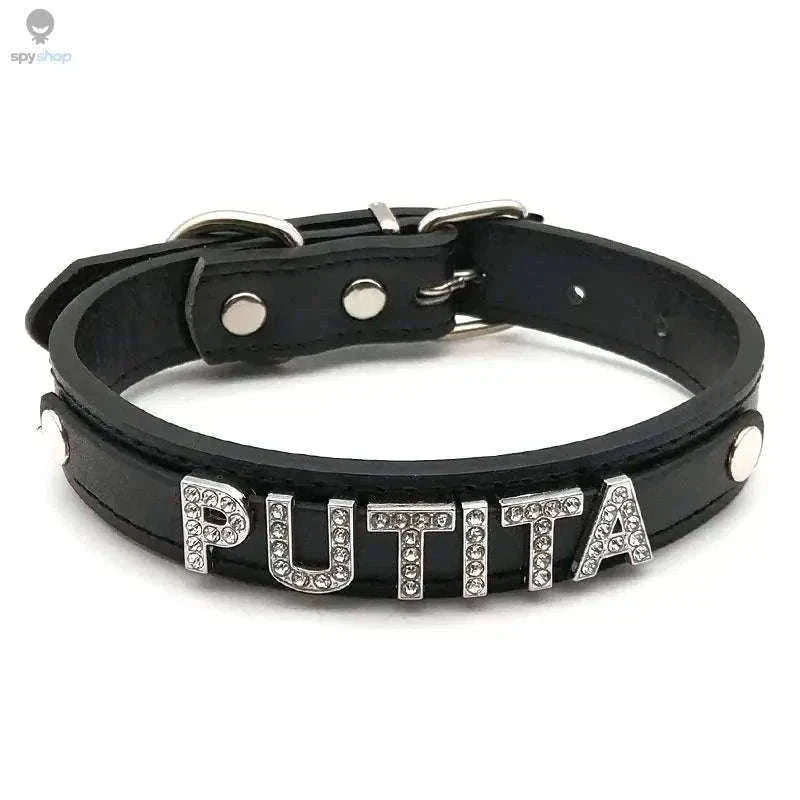 Sexy Rhinestone Letter Choker with Custom Sparkle-Small (27cm-35cm) / GOOD GIRL