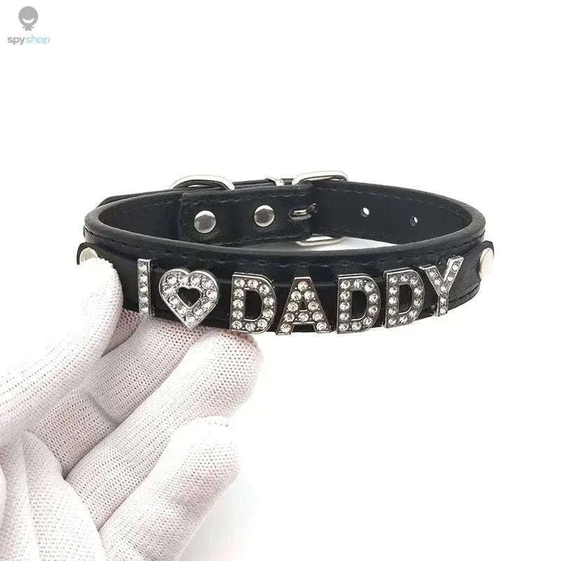 Sexy Rhinestone Letter Choker with Custom Sparkle-Small (27cm-35cm) / GOOD GIRL