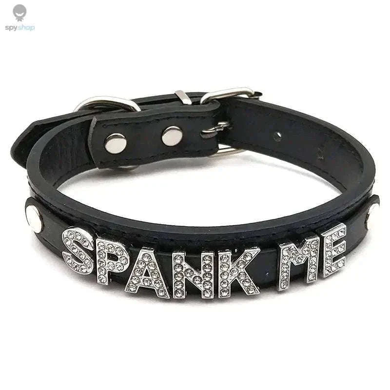 Sexy Rhinestone Letter Choker with Custom Sparkle-Small (27cm-35cm) / GOOD GIRL