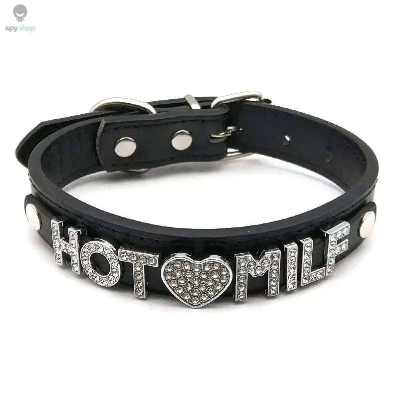 Sexy Rhinestone Letter Choker with Custom Sparkle-Small (27cm-35cm) / GOOD GIRL