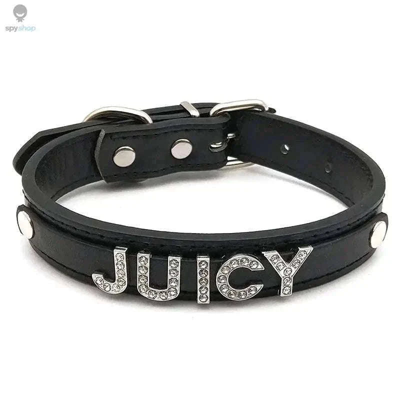 Sexy Rhinestone Letter Choker with Custom Sparkle-Small (27cm-35cm) / GOOD GIRL